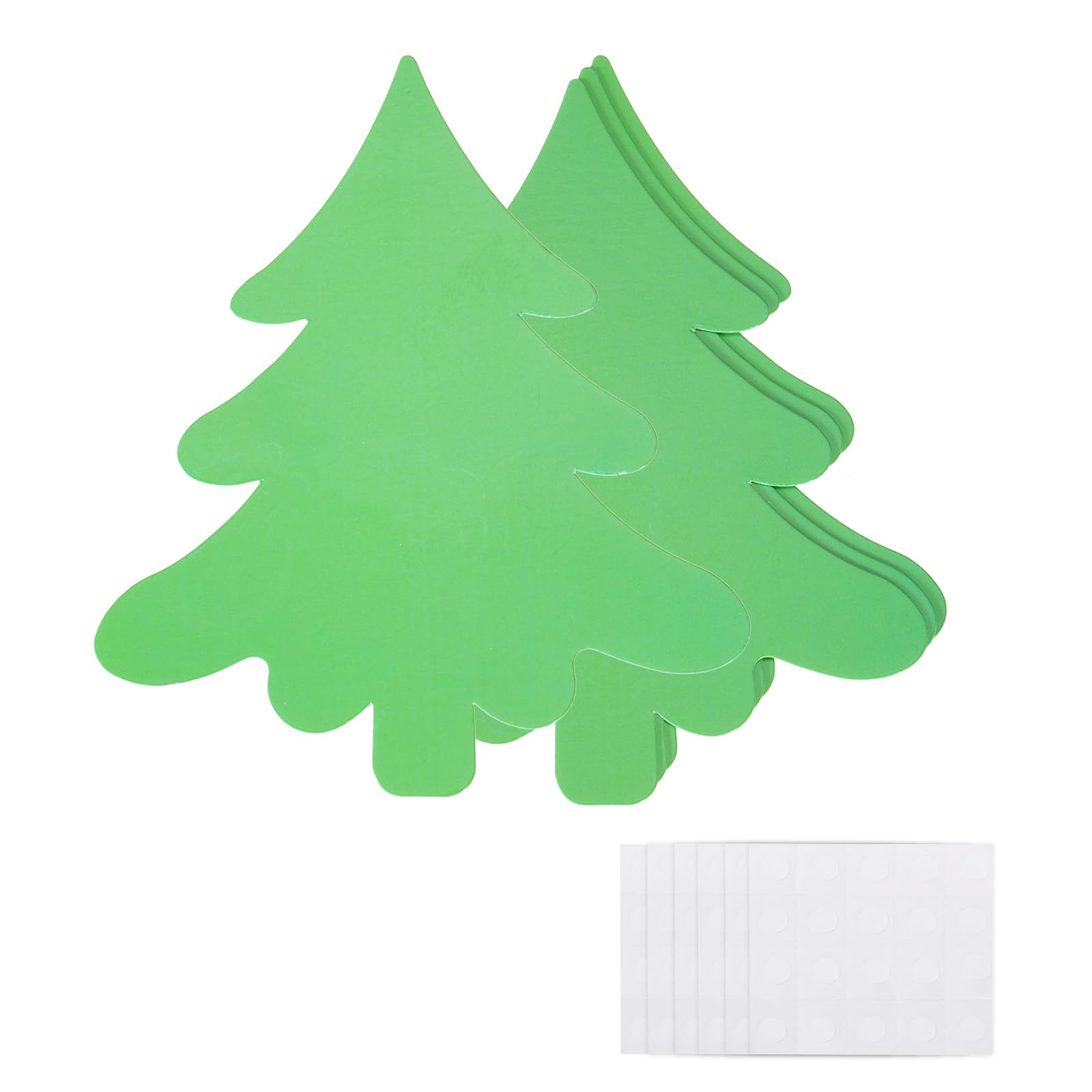 Découpes sapin de Noël en papier vert pour activité manuelle et affichage