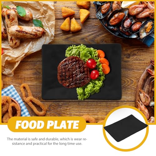 Plato rectangular negro mate KALLORY 8 pulgadas miniatura 6