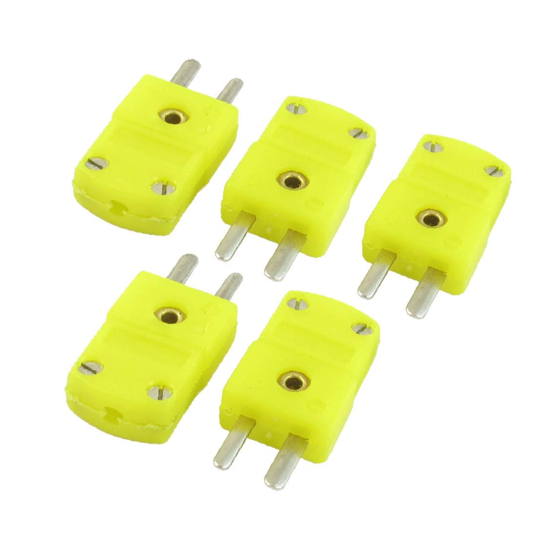 X-DREE 5Pcs Yellow Green Plastic Case K Type Thermocouple Wire Connector(5 Unids Amarillo Verde Caja de Plástico K Tipo Conector de Cable de Termopar