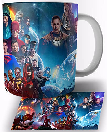 Arrowverso Crisis On Infinite Earths Supergirl Batwoman The Flash Arrow Taza de Ceramica Blanca...
