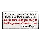 You Can Close Your Eyes Johnny Depp Patch, Quote Patches