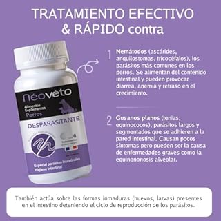 Néovéto VERMIPURGE Vermifugo per cani in compresse naturali a base di principi attivi approvati dai servizi veterinari francesi, 15 compresse