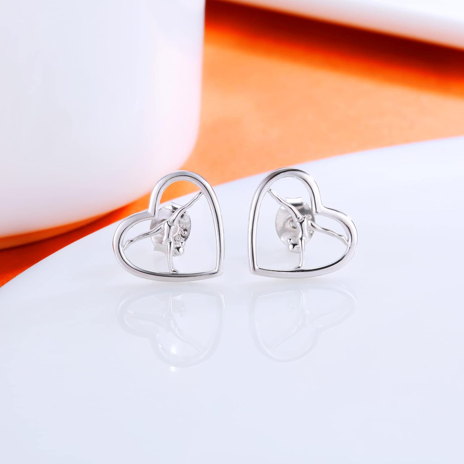 Gymnastics Sport Earrings Stud Sterling Silver Gymnast Team Ballerina Jewelry Gift for Women Birthday Christmas - Image 4