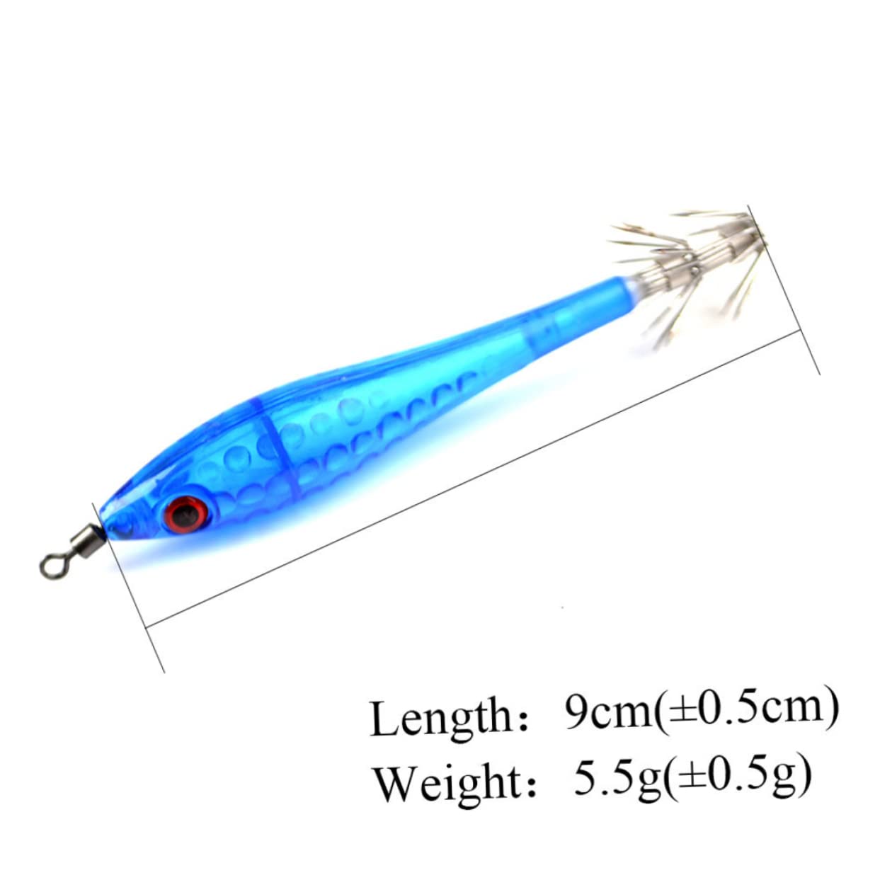 WOONEKY 3 Set di Esche Artificiali con Misti Luminosi Notturni per La Pesca in Acqua Dolce 5 Pezzi*3