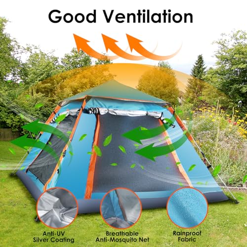 Carpa para camping impermeable para 4-5 personas miniatura 4