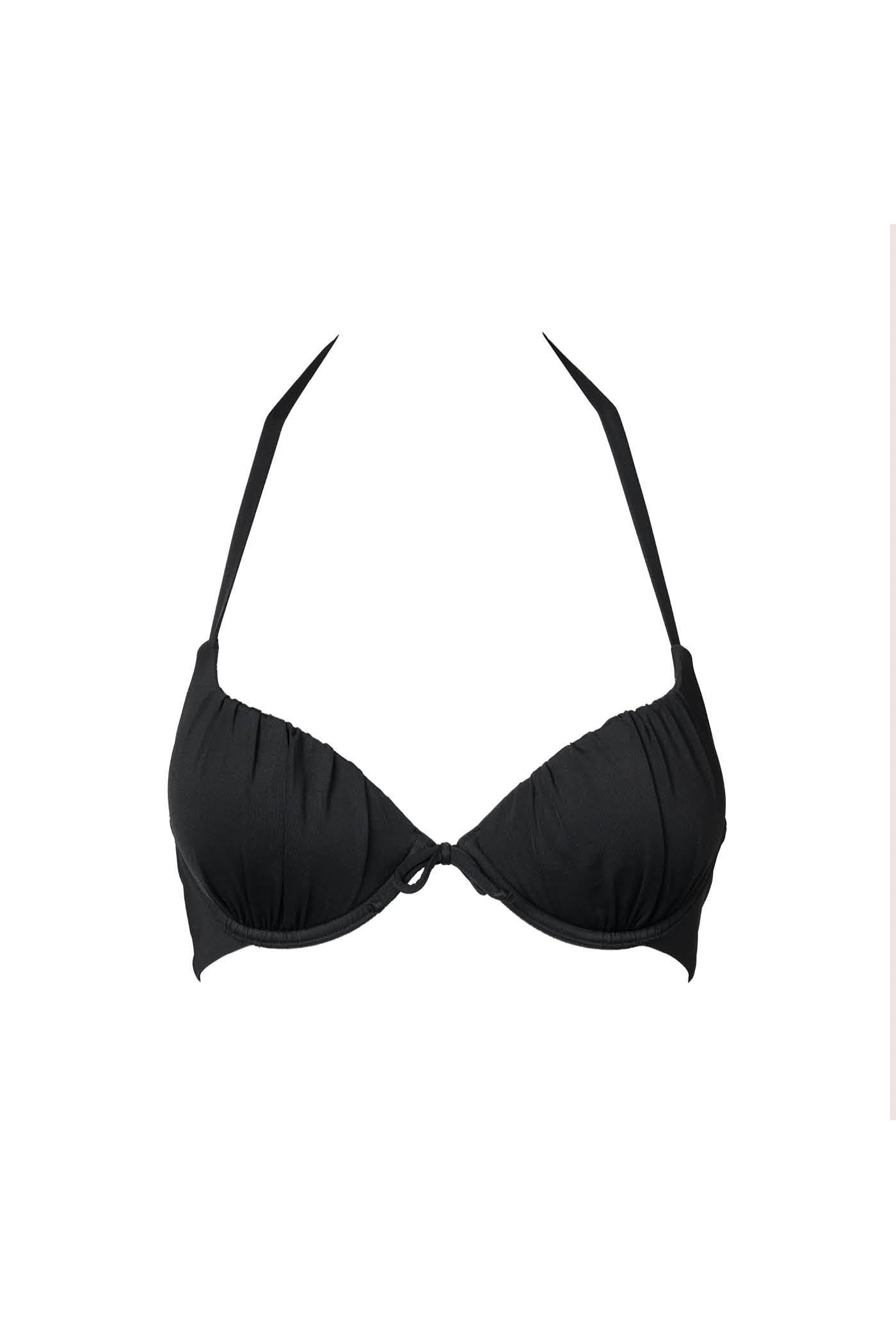 Goldenpoint Donna Costume da Bagno Tinta Unita - Parte Alta del Bikini - Reggiseno Imbottito con Ferretto e Laccetti al Centro Seno