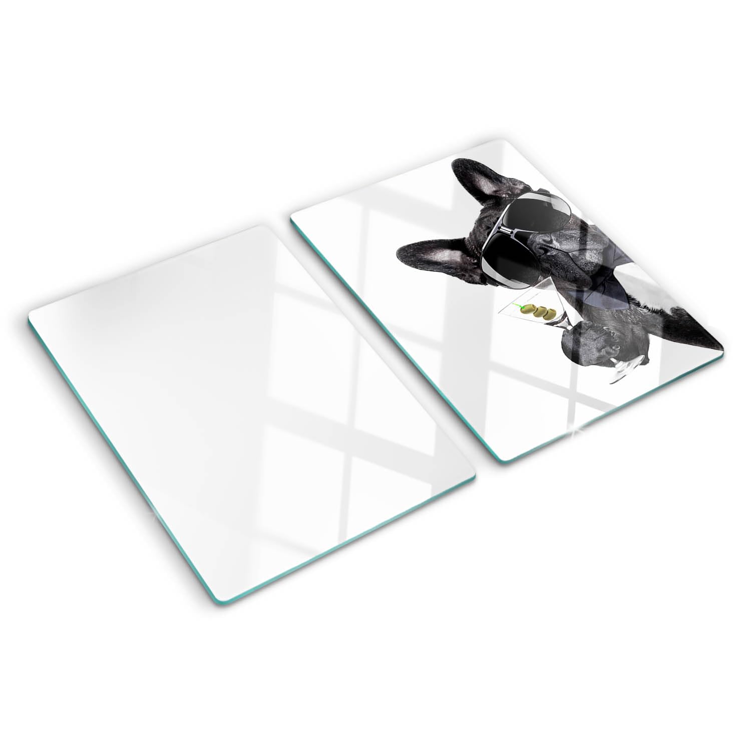 Planche décorative imprimée chien martini 40x52 cm pour cadeau original