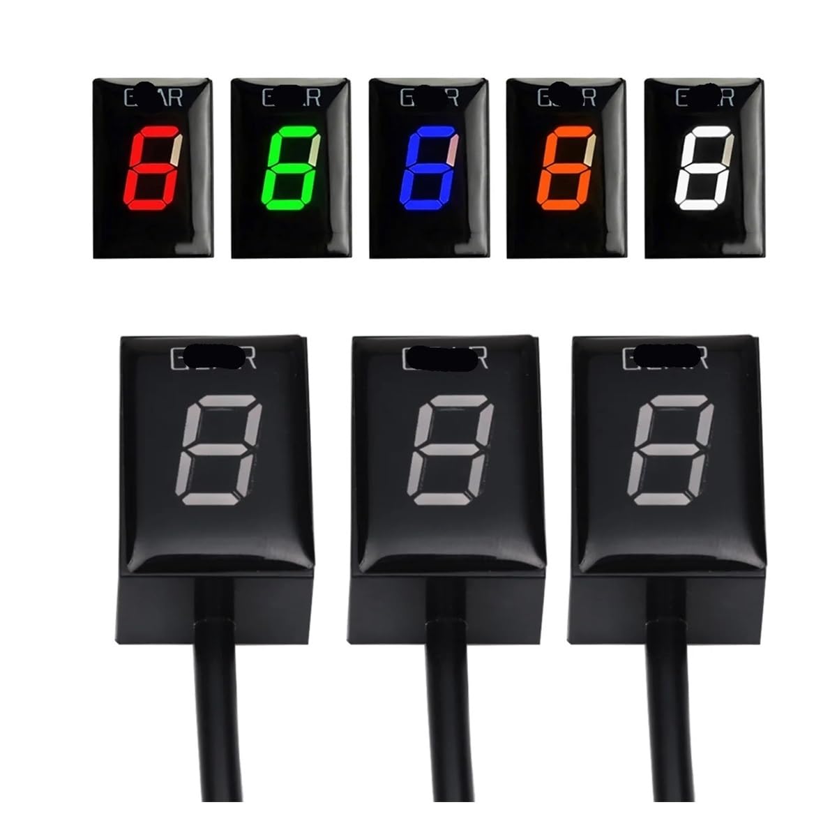 Accessoires Universels Moto Mini 6 Vitesses 1-6 Niveau Indicateur De Vitesse Compteur Numérique pour Ya&maha FJR1300 MT-03 R6 FZ09 Affichage de Vitesse Moto