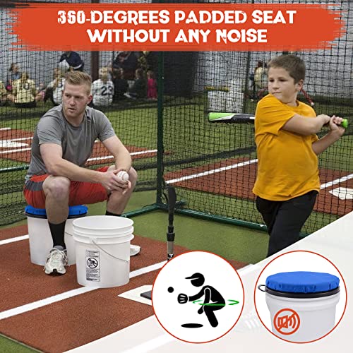 Asiento de cubo giratorio e impermeable con acolchado WarBull azul 7