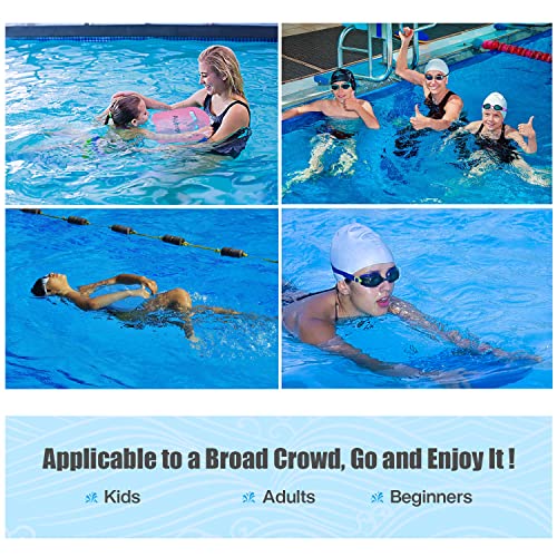 Image of Swimming Kickboards, Swimming Training Equipment for Adults, Swim Pool Aid Float Kickboard for Kids and Beginner [EVA Foam] (Pink)