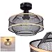 Produktbild Deckenleuchte Limassol, moderne Deckenlampe aus Metall in Schwarz/Kupfer, 1-flammig, Ø 25 cm, E27-Fassung max. 60 Watt, Deckenspot in Gitter-Optik mit Lichteffekt, LED geeignet