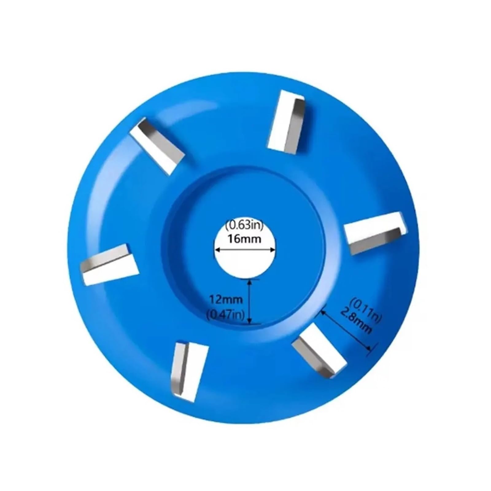 Fresa de diámetro interior de 16 mm | For amoladora angular, disco de tallado ende 90 mm y 6 dientes, for dar forma a muebles