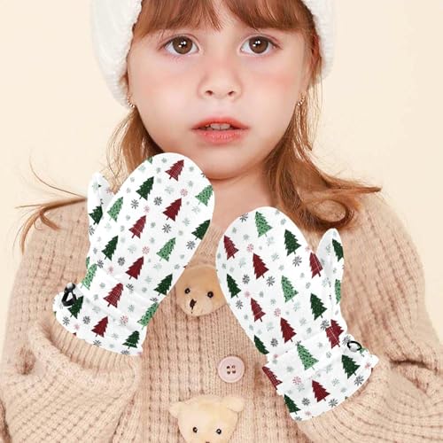 Image of Plaaee Early 1990s Pattern Kids Glove Warm Mitten Winter Favor for Toddler Boys and Girls Children Cold Weather Gloves