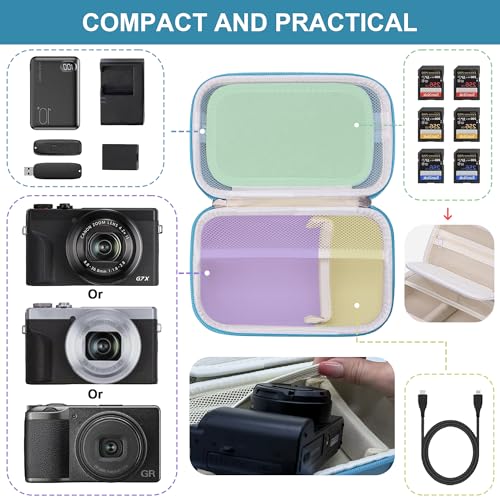 Funda para cámara vlogging con correa azul miniatura 2