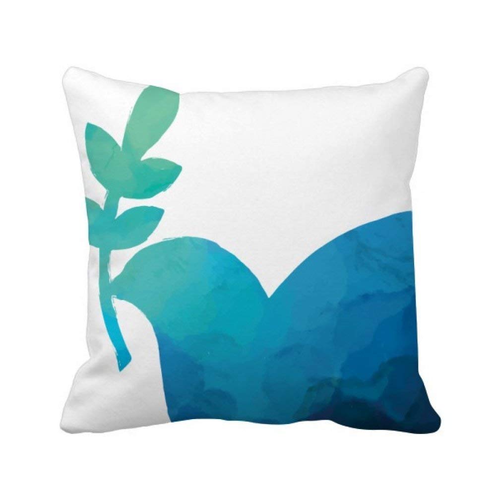 Housse de coussin bleu olivier carrée pour rénover un vieux canapé