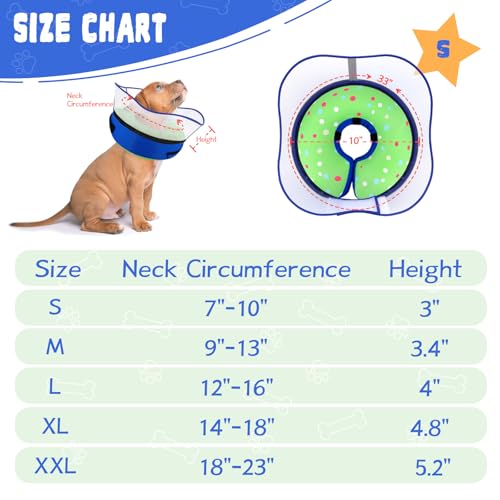 Image of Elevated Inflatable Dog Cone Collar Alternative After Surgery, Dog Donut Collar, Soft Pet Cone to Stop Licking for Small Medium Large Dogs