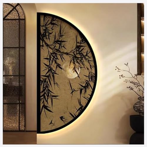 Décoration murale avec lumières pour éclairer un mur sombre en peinture LED