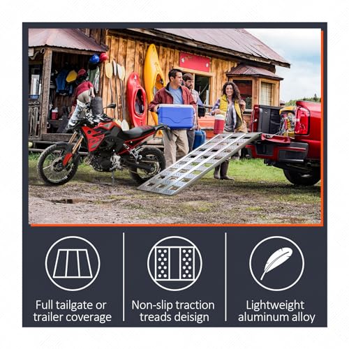 Rampa de Aluminio Plegable Tri-Fold 1600 lbs Capacidad miniatura 7