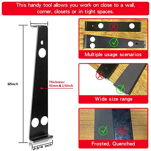 Naacoo Flooring Tools - Heavy Big Tapping Block + Heavy Duty Pull Bar, Needn't Hammer, For Vinyl Plank Flooring - Tapping Block Just Knock 1-2 Times To Complete Flooring Installation. #TOP2