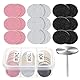 Apausvcm 60 Stk Schleifscheibe Pediküre,25mm Feet Grind Schleifpapier,Ersatz-Schleifpapier Scheiben-Werkzeug,80/150/240 Grit Feet Grind Schleifpapier,Ersatz-Schleifpapier Fuß Nagelfräser Aufsätze
