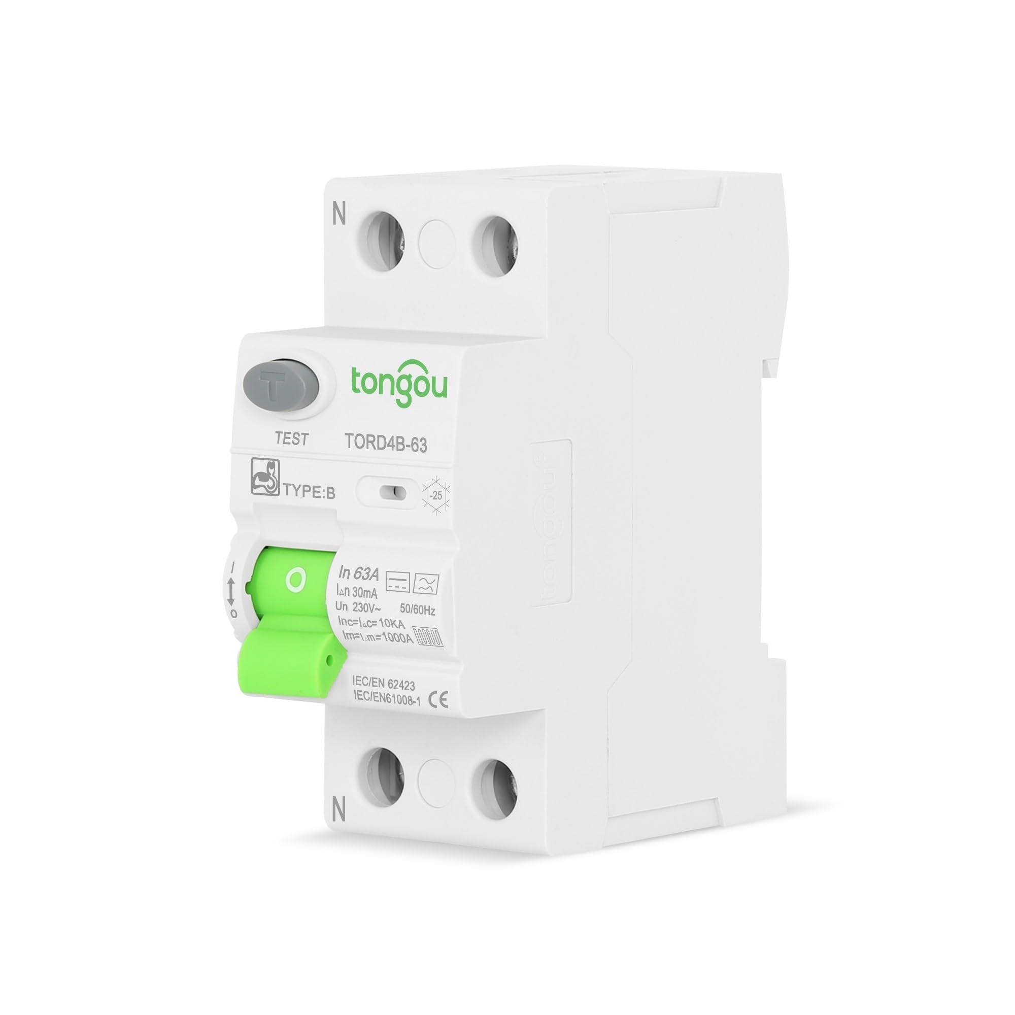 Magnetotermico, Interruttore differenziale RCD DC 2P 63A 30mA Tipo B 10KA Dispersione verso terra su guid