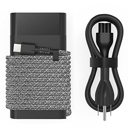 Image of 90W 65W USB C Laptop Charger Power Adapter Replacement for HP Spectre x360, EliteBook 1040 G4,Chromebook Fast Charging Type C Travel Laptop Power Cord Supply