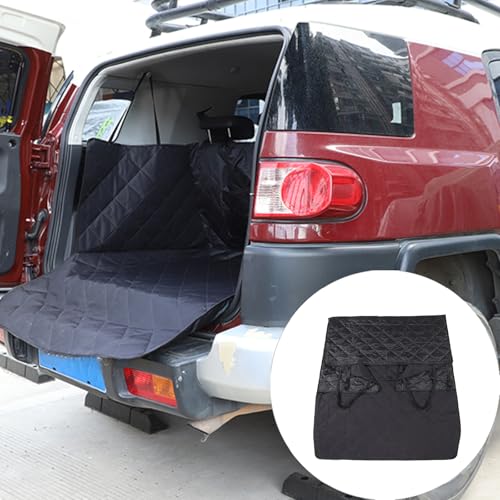 Cargo Liner Dog Seat Cover for Toyota FJ Cruiser 2007-2021 Accessories, Waterproof Pet Trunk Cargo Mat, Non-Slip Pet Cargo Liner, Scratch Trunk Liner, Trunk Mat with Bumper Flap Protector (Black)