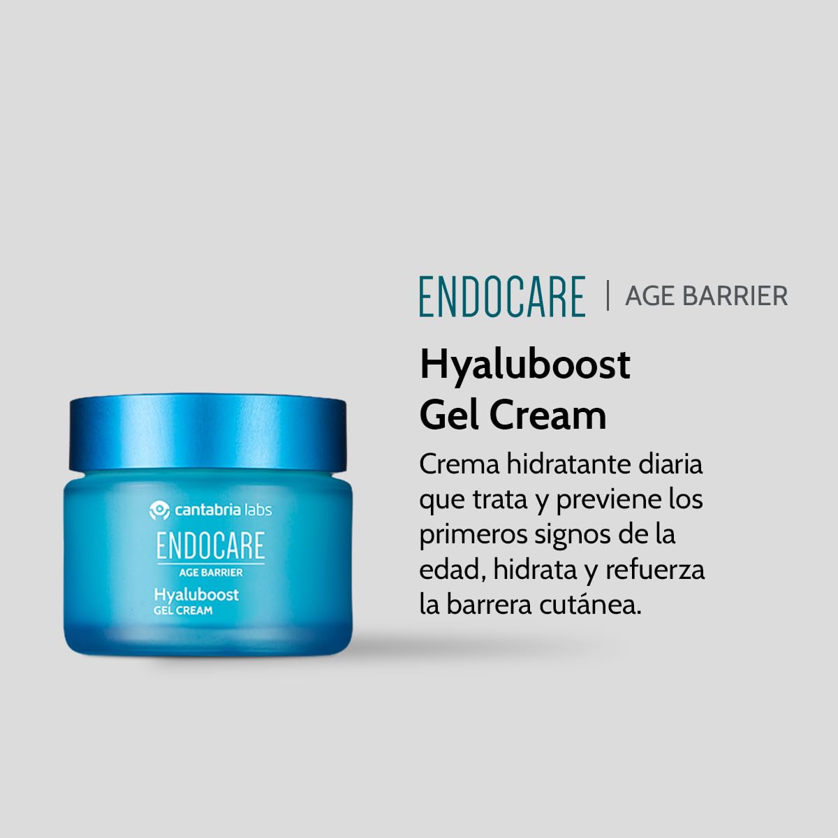 Cantabria Labs - Endocare Age Barrier Hyaluboost Gel Cream - 50 ml - Crema Facial Hidratante con Ácido Hialurónico, Niacinamida y EDAFENCE® - Refuerza la Función Barrera