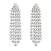 Silver Crystal 5 Line Earring