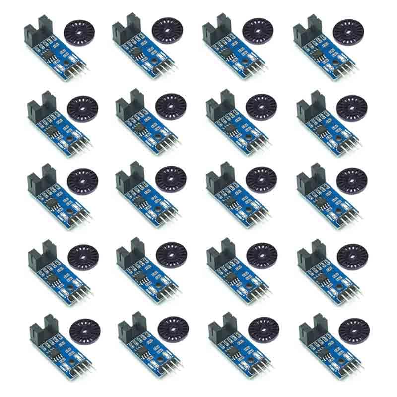 20sets LM393 Speed Measuring Module Sensor Slot Type IR Optocoupler DIY Kit with Encoders