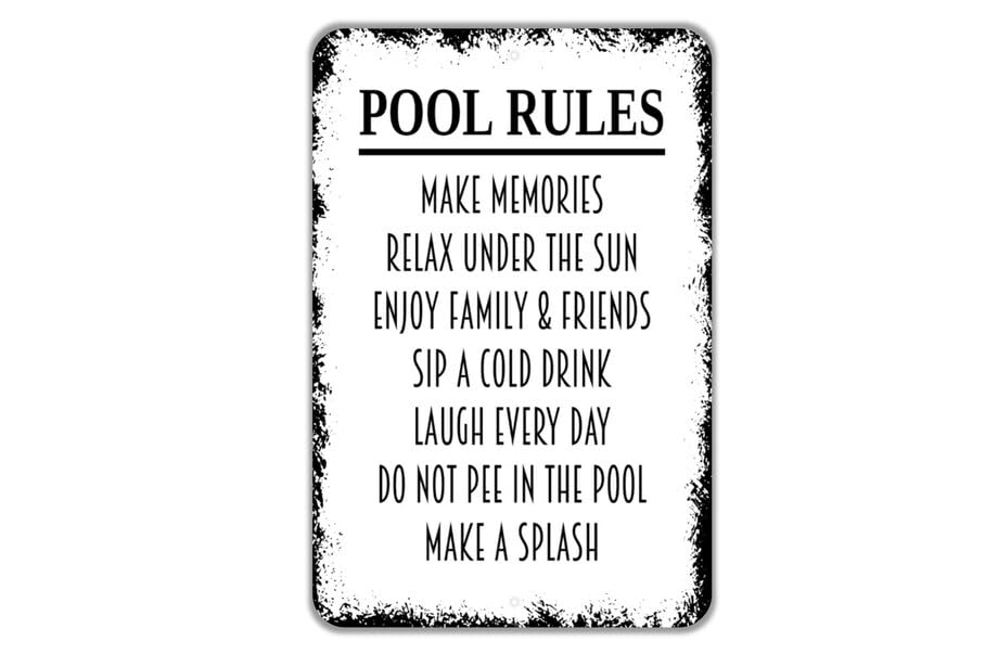 Pool No Lifeguard On Duty Sign, 12x18 Inches, 55 mil thick HDPS (high density polystyrene), Made in USA by My Sign Center