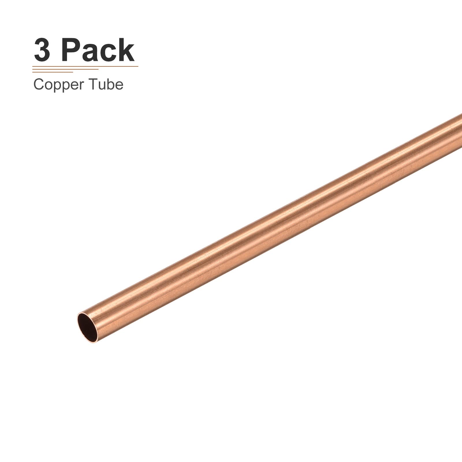 Tubo Di Rame 7mm X 0.2mm X 300mm - 3 Pezzi, Perfetto Per Fai Da Te, Modellismo E Decorazioni