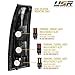 USR 88-99 CK 1500 Tail Light – with 6 LED Bulbs Upgrade (Left + Right) Pair - Compatible with 1988-1999 Chevrolet Chevy Pick UP Truck 1500, 2500, 3500 All Models/GMC C/K (CLEAR TAIL LIGHTS w/BULBS)