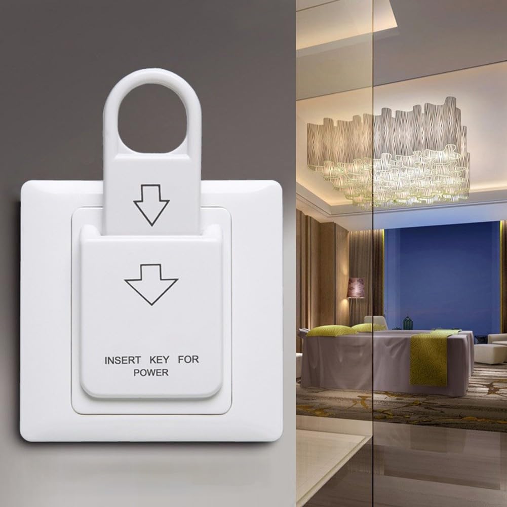 HpLive Interruttore magnetico per schede alberghiere a risparmio energetico, tipo 86, capacità 40 A, con 3 chiavi per il controllo di camere e dispositivi