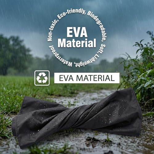 FunnAura 2 Pcs Poncho Waterproof Adult, Waterproof Reusable Rain Jacket with Drawstring Hood for Camping, Hiking Travel Men Women - Image 6