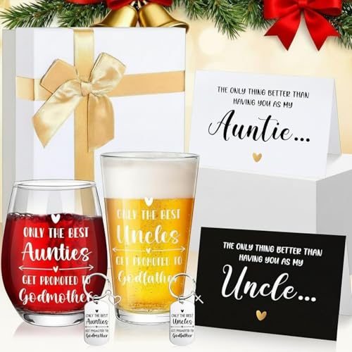 Qinyoung 7 Pcs Godparents Proposal Gift Will You Be My