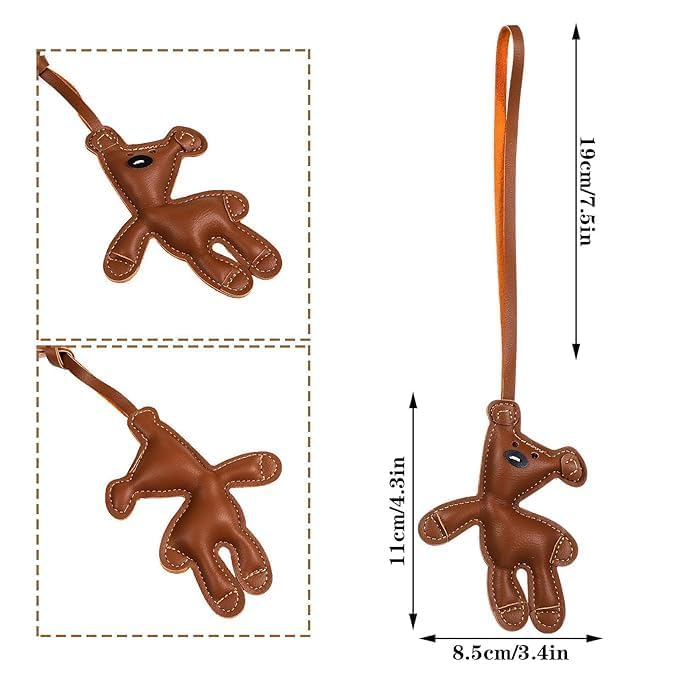 Image of Mini Backpack Keychain for Women & Girls | Cute PU Leather Purse Charm Keyring with Wrist Strap & Metal Hook | Fashion Bag for Handbags, Backpacks, Car Keys & Accessories