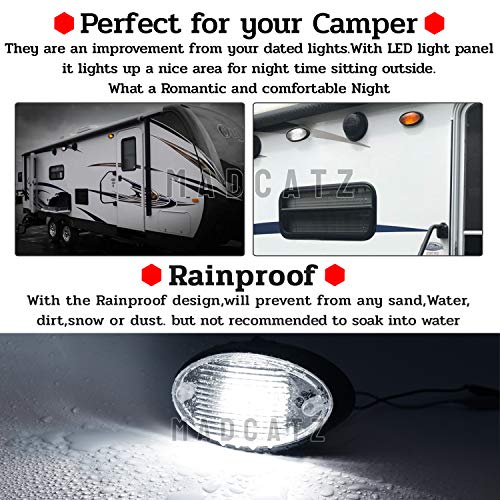 image for (Pack of 4) MADCATZ 6.3” Cool White Light 24 LED 2835 SMD Oval Exter