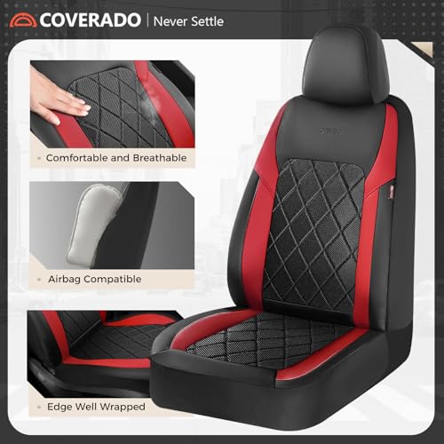 Image of Coverado Car Seat Covers, Seat Covers Full Set, 5 Seats Automotive Seat Cover, Mesh Breathable Seat Protectors, Universal Fit for Most Cars