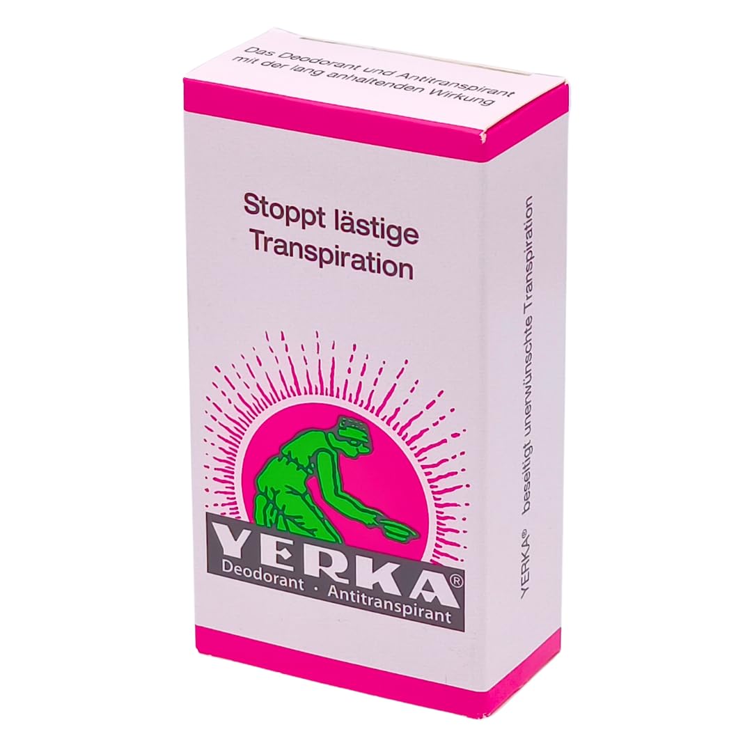 YERKA Deodorant Antitranspirant 3x 50 ml I Schutz bei starkem Schwitzen I Duftneutrales Deo, ohne Alkohol & Konservierungsstoffe I Für Achseln, Hände & Füße I Spar-Set plus Pharma Perle give-away