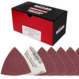 ProductionShop Premium 40 Grit Triangle Mouse Detail Sander Sandpaper Sheets, Box of 30 - Hook & Loop, Triangular Shaped Mouse Disc Pads - Oscillating Multi-Tools - Woodworking, Sand Furniture Paint