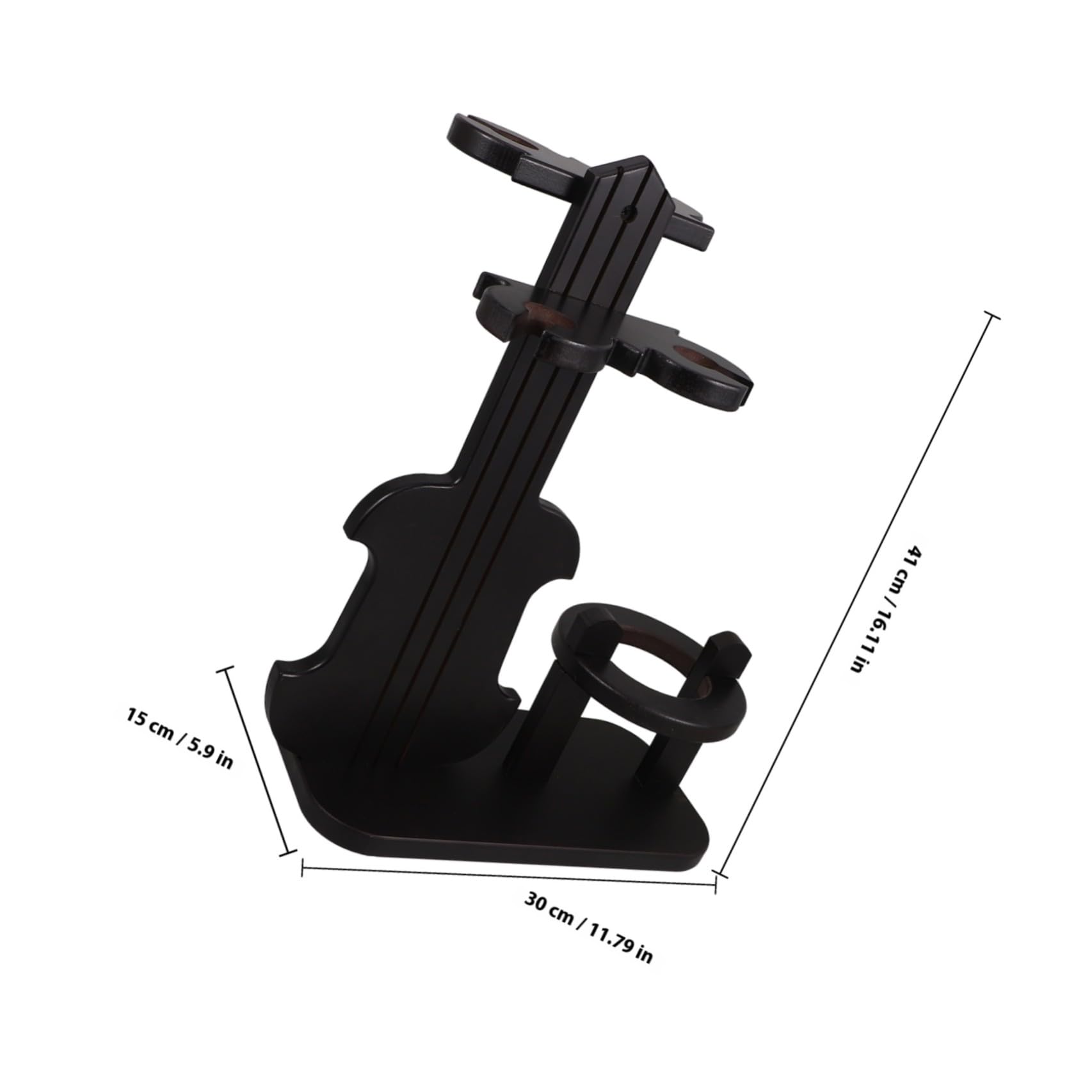 SECFOU Wine Rack Portabottiglie in Legno Forma di Violino con Portacalici Capovolti per Cucina Soggiorno Bar Arredamento Decorativo per Appassionati di Vino