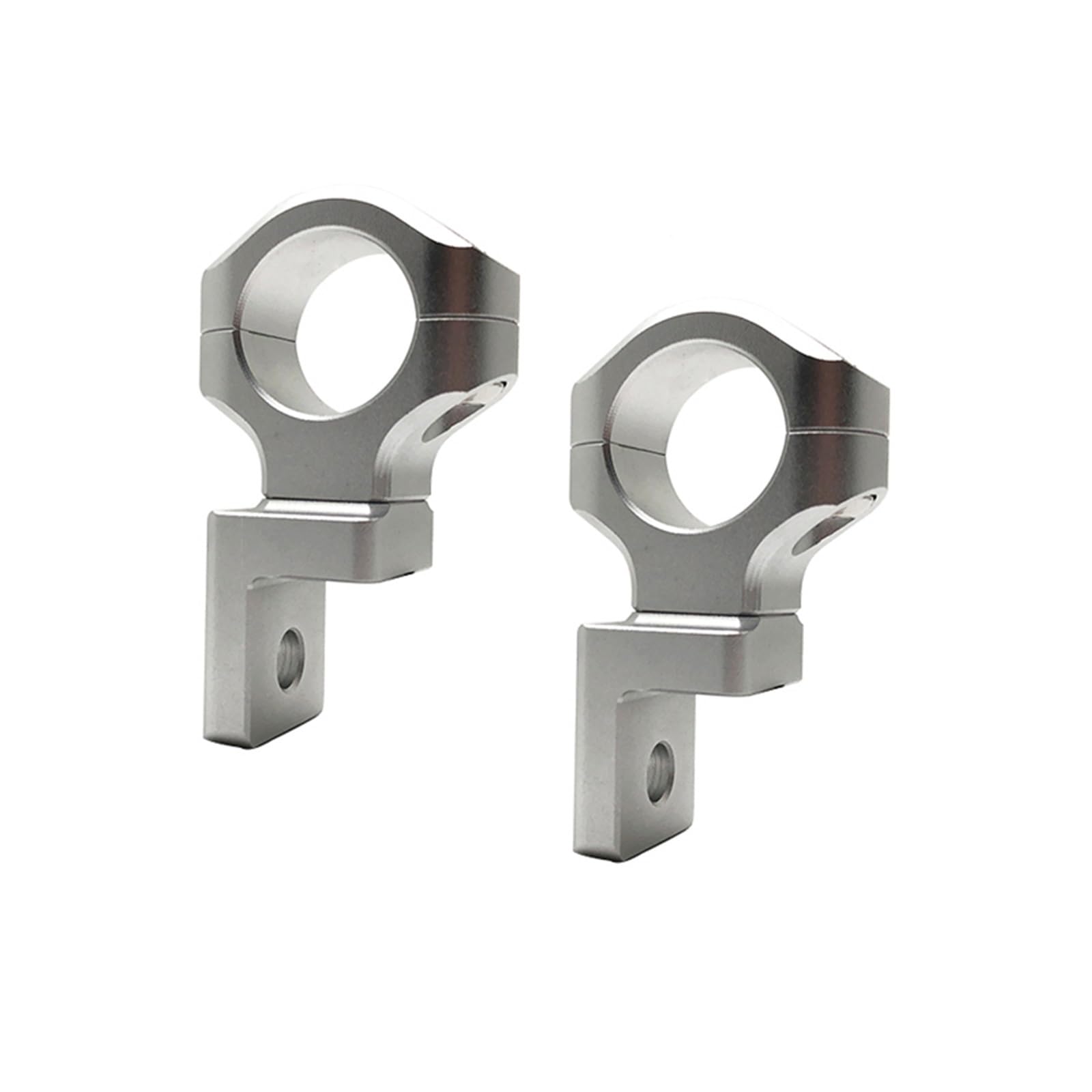 Poausjwy Silver Rack Roll Cage 1 Pair Motorcycle Auxiliary Fog Bracket Mount Bumper Spotlight Fit For Bmw Fit For Honda(Silver)