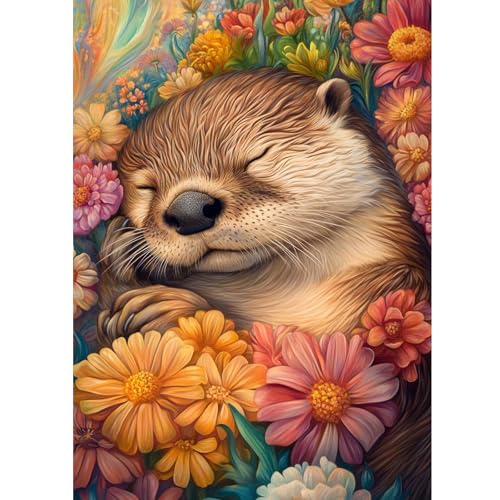 Peinture diamant loutre KEYIFA 5D complet pour adultes et débutants 30x40 cm