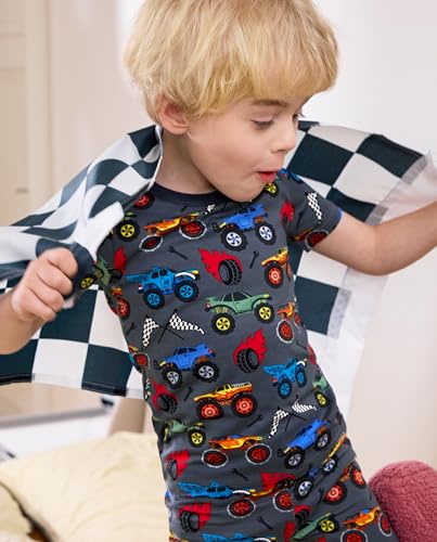 Bamboo Viscose Toddler Car Pajamas Boys Girls Kids Short Cool Summer 12M-8Y Snug fit Pjs Set 2pcs2
