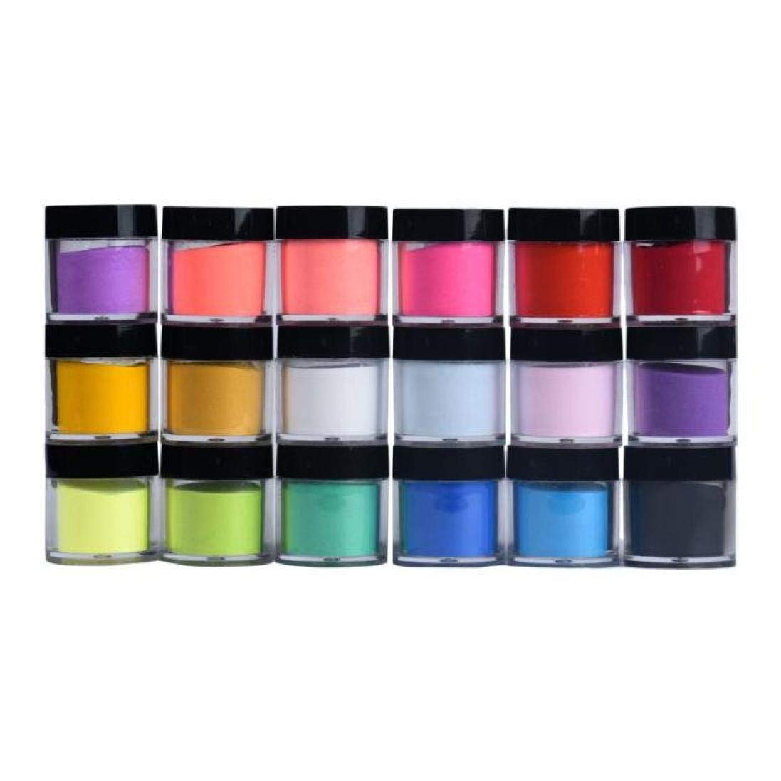 Acrylic Powder, HitHopKing 18 Colors Acrylic Nail Powder Nail Art Tips UV Gel Powder DIY Decorations Set