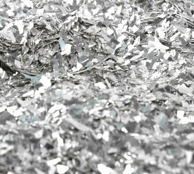 Meyer Imports Crushed Glass Glitter for Arts and Crafts - Broken Glass German Glitter for Resin Craft Art/Tumblers/Nail Art/DIY Jewelry Making Decoration - 8 OZ Bag - Silver