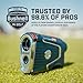Bushnell Pro X3+ Golf Rangefinder with Wind Speed and Direction,1300 Yard Range,7X Magnification, Pin Locking with Visual Jolt