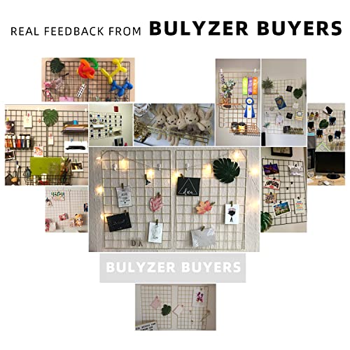 Bulyzer Grid Wire Board,For Memo Picture Panel Wall Decoration For Room Office Mat Photo Hanging Art Display Frames Desk Storage Organizer,17.3" X 11.8"(2Pack) (Gold) #TOP5