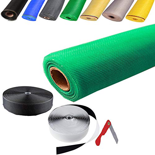 Image of UR LITTLE SHOP Fiberglass Mosquito Net for Windows 4 /9 Feet (120 /270 Cm) 47 /108 Inches 1 Year Guarantee Without Stitching (Green Color) 200GSM